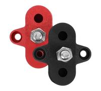 Didiseaon Barra Colectora de Terminales Eléctricos para Coches y Yates, Acero Inoxidable y Latón, Fácil Instalación y Transmisión de Energía, Pack de 2 Piezas