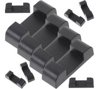 Didiseaon Bases de Plástico Negras para Caja Vitrina Expositora, Soporte para Joyas y Pendientes, Base para Estante de Exhibición Flotante, Set de 2 Piezas para Mostrador y Tienda, Uso