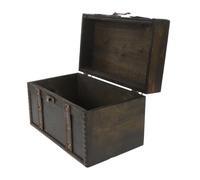 Didiseaon Baúl Decorativo Vintage de Madera para Recuerdos y Joyería Caja Portátil para Organizar Trinkets Cofre Resistente con Tapa Protectora para Dormitorio y Salón Marrón