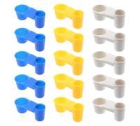 Didiseaon Bebedero para Palomas Plástico 15 Piezas Doble Boca Dispensador de Agua para Jaula Comedero Automático para Pájaros y Palomos