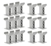 Didiseaon Bloques de Construcción para Vías de Tren 15 Piezas, Soporte Plástico Multicapas Elevador de Vías Compatible Principales Marcas, Accesorios para Maquetas y Puentes Ferroviarios,