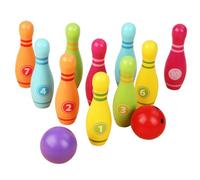 Didiseaon Bolos de Madera para Juguete Educativo para Interiores y Exteriores para Fiestas de Habilidades y Sociales para