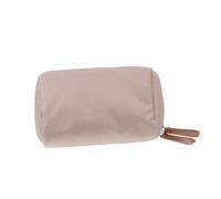 Didiseaon Bolsa de Cosméticos Portátil y Bolsa de Maquillaje de Nailon y PVC Gris y Rosa, 1 Unidad, Tamaño Mediano, Cremalleras Resistentes, para Mujeres Viajeras, Almacenamiento
