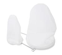 Didiseaon Bolsas de Filtro Reutilizables para Té Leche Anillo de Acero Inoxidable, 2 Piezas (pequeña y Grande), Colador de Algodón Resistente para Café y Té, Accesorio para Filtración