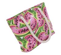 Didiseaon Bolso de Hombro de Lona Diseño de Sandía para Mujer | Gran Capacidad, Resistente al Desgaste Roturas, Portátil, para Estudiar y Comprar