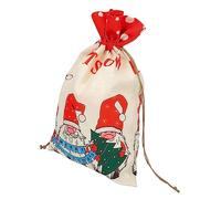 Didiseaon bolso de lazo de navidad bolsas para envolver dulces saco de papá noel bolsas almacenaje de almacenamiento box de con cordón de navidad Lino
