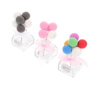 Didiseaon Botella de Aromaterapia para Perfume de Coche 3 Unidades Frascos Globo para Decoración Varillas de Vidrio Frascos para Aceites Esenciales Adornos para Automóvil Hogar y Oficina