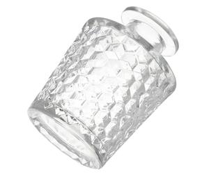 Didiseaon Botella Difusora de Perfume de Vidrio 150ml Diseño Diamante Invertido, Contenedor Difusor Recargable para Aromaterapia y Ambientador Casa, Frasco Difusor Elegante para Hogar