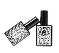 Didiseaon Botellas de Perfume de Vidrio Negro 15ml 2piezas Recargables Atomizador, Fáciles de Llevar para Perfumes y Accesorios de Viaje en Mochila