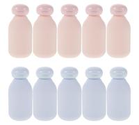 Didiseaon Botellas Exprimibles de Viaje 100 Ml 10 Piezas Set Tapa Abatible PE Acabado Mate Colores Rosa y Azul Dispensador Recargable para Gel de Ducha y Champú Kit Portátil para Uso en