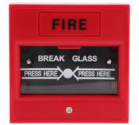 Didiseaon Botón de Alarma de Incendio Botón de Rotura de Cristales para Empresas Plástico Rojo Compacto y Portátil para Extinción de Incendios y Emergencias