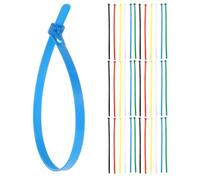 Didiseaon Bridas de Nailon Ajustables Reutilizables 8X300Mm Negras 100 Unidades para Organización de Cables Hogar Oficina Jardín y Uso Exterior Resistente Intemperie