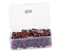 Didiseaon Brocas de Arena Marrón de Tela de Esmeril para Taladro de Uñas 100 Piezas Profesional Bandas de Lijado para Manicura y Pedicura