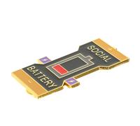 Didiseaon Broche De Batería Social Pin Deslizante Adorno Metálico Para Ropa Indicador De Estado De Ánimo Para Mujer