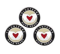 Didiseaon Broche Redondo de Aleación Pin de Solapa, Insignia de Voluntario 3 Piezas, Color Aleatorio, Accesorios para Ropa Mujer en Eventos, Decoración Vestuario