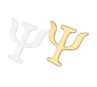 Didiseaon Broches Del Alfabeto De Aleación Dorada y Plateada, Pin Para Ropa Mujer, Accesorios Vintage Psicología, Regalos Para Ocasiones Formales e Informales, Set 2 Piezas