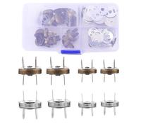 Didiseaon Broches Magnéticos Resistentes al Desgaste 1.8 Cm y 1.4 Cm 20 Piezas Plata y Cobre para Manualidades, Costura y Bolsos, Cierres Magnéticos Reutilizables Impermeables para Hogar