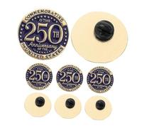 Didiseaon Broches Patrióticos de Solapa 8 Piezas 3 CM para Mujer y Hombre Pin Conmemorativo 250º Aniversario Estados Unidos Insignias Nacionales para Día Independencia y Eventos