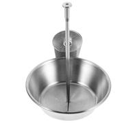 Didiseaon Brocheta de Frutas y Verduras de Acero Inoxidable para Pájaros Soporte para Golosinas con Cuenco para Comedero de Jaula Adecuado para Periquitos y Loros