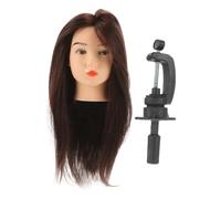 Didiseaon Cabeza De Maniquí Con Cabello Humano Para Cosmetología Práctica De Peinados y