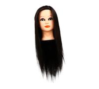 Didiseaon Cabeza De Maniquí Para Estilismo Con Cabello Sintético y Soporte Para Práctica De Cosmetología y Diseño De Peinados