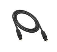 Didiseaon Cable de Audio de Fibra Óptica Digital de 1,5 M Conectores en Forma de Cubo, Material Pvc y Mma, para Altavoces, Amplificadores y Dvd en Color Negro
