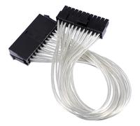 Didiseaon Cable de Extensión de Alimentación ATX 24 Conectores, Cable Alargador 20+4 Conectores Desmontable, Compatible con Fuente de Alimentación Interna para Pc, Voltaje .3-12v, Accesorio