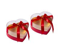 Didiseaon Caja De 2 Piezas caja de flores cajas decorativas para cubrir cajas para artificial flowers cajas almacenaje contenedor de recuerdos de fiesta claro titular de la flor paño rojo
