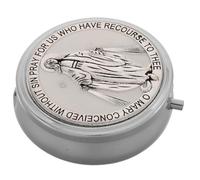 Didiseaon Caja de Metal Pequeña para Recuerdos de Primera Comunión Organizador Portátil para Rosarios y Joyas Católicas Estuche Resistente para Almacenamiento Versátil de Objetos Pequeños