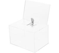 Didiseaon Caja de Sugerencias y Recolección de Opiniones Públicas Acrílico Transparente con Cerradura con Alta Transparencia y Fácil Participación para Oficinas Gubernamentales