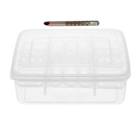 Didiseaon Caja Incubadora para Reptiles de Plástico 16 Compartimentos, Ligera y Portátil, Estuche para Cría de Huevos de Serpiente, Lagartija y Tortuga, Suministros para Mascotas,