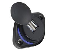 Didiseaon Cargador de Coche Doble Puerto USB 31A Adaptador de Corriente Tapa Deslizante Azul Compatible 12-24v para Coche Motocicleta Barco y Autobús Carga Rápida Simultánea
