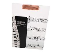 Didiseaon Carpeta para Partituras de Coro Negra, Soporte Acrílico Grueso Transparente, Portapáginas para Piano E Instrumentos, Clip Integrado para Escritura, Uso en Conciertos y Ensayos