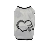Didiseaon Chaleco Huella De Corazón para Mascotas Cómodo y Estampado para Verano Talla XL Ropa para Perros