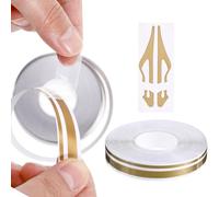 Didiseaon Cinta Adhesiva para Coche PVC Resistente al Agua y Sol Tira Decorativa Dorada para Vehículos Pegatina Permanente para Coches Motos Barcos y SUV Decoración Lateral DIY