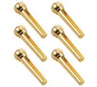 Didiseaon Clavijas de Afinación para Guitarra Acústica Juego de 6 Clavijas de Puente de Latón para Reemplazo Accesorios Prácticos para Estudio y Escenario