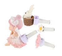 Didiseaon Clip De Aromaterapia De Chica Diseño De Conejos y Flores Para Ambientador De Coche Accesorios De Decoración Interior De Coche