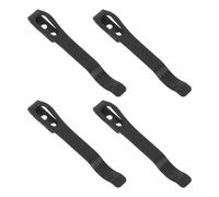 Didiseaon Clip de Bolsillo de Acero Inoxidable 4 Piezas, Juego de Pinzas Resistentes para Cuchillos Diy, Accesorios Multifuncionales para Cocina, Linterna y Herramientas, Color Negro,