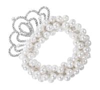 Didiseaon Coletero Elástico para Niña con Perlas y Accesorio de Pelo Delicado y Duradero Soporte para Coleta Práctico y Cómodo Diseño Elegante para Tocados de Boda y Uso Diario