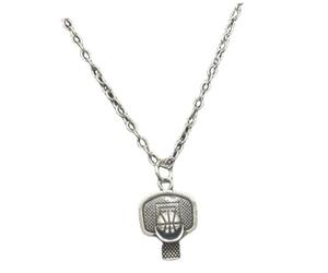 Didiseaon Colgante Baloncesto con Cadena para Hombre Collar Deportivo de Aleación Resistente Diseño Clásico Aro de Baloncesto Joyería para Fans y Jugadores Regalo Duradero y Llamativo