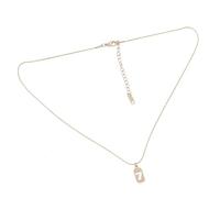 Didiseaon Collar de Mujer Elegante con Número 7, Cadena de Clavícula de Acero Inoxidable, Colgante Hueco Dorado, Joyería Creativa para Fiestas y Uso Diario