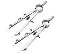 Didiseaon Compás Metálico de Resorte Resistente al Desgaste Juego de 3 Piezas Herramienta de Trazado Geométrico para Dibujo Técnico Uso Escolar y Diseño Profesional