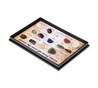 Didiseaon Conjunto De Muestras De Piedra Mineral Didáctica 15pcs Decoración De Piedra Natural