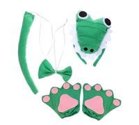 Didiseaon Conjunto Disfraz Cocodrilo con Diadema Pajarita y para Halloween y Carnaval Accesorios de Cabeza Animal para Fiestas de Cosplay