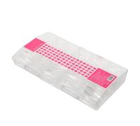 Didiseaon Consejos Arte Uñas Uñas Postizas Transparentes Punta Trapezoidal Postizas Adhesivas Para Manicura Casera De Extensión De Brillantes