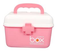 Didiseaon contenedor de envase maletín de recipientes con tapas botiquin kit sostenedor de la organizador de almacenamiento de rosa