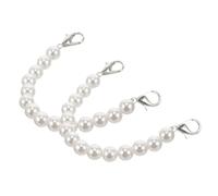 Didiseaon Correas para Zapatos de Tacón Perlas Desmontables, Correa Ajustable de Cadena Plateada, Accesorio para Mujer, Uso en Sandalias y Tacones Altos, Pack de 2 Piezas