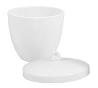 Didiseaon Crisol de Porcelana Blanca de 70 Ml Resistente a Altas Temperaturas con Tapa para Laboratorio Crisol de Cerámica para Fusión y Calcinación en Análisis Químico E Industria