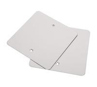 Didiseaon Cubierta Metálica para Enchufes 2 Piezas, Placa Ciega Cuadrada para Panel Eléctrico y Caja de Conexiones, Resistente a Rayones, Instalación Sencilla para Hogares