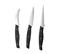 Didiseaon Cuchillos para Trinchar Frutas y Verduras de Acero Inoxidable, Set de 3 Piezas Mango de Madera, Herramienta para Tallado en Cocina del Hogar, Cortadores para Formas Decorativas,